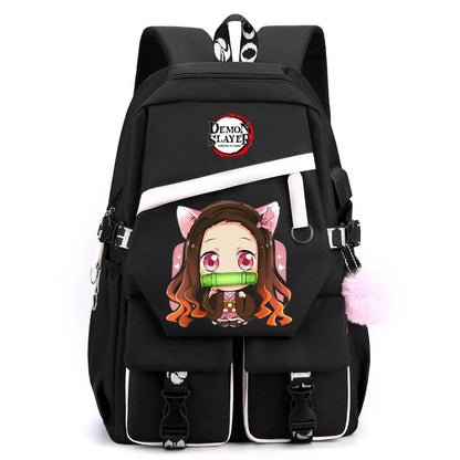 Sac à Dos Demon Slayer - Cartable Anime pour Collège/Lycée - Idée Cadeau Ados