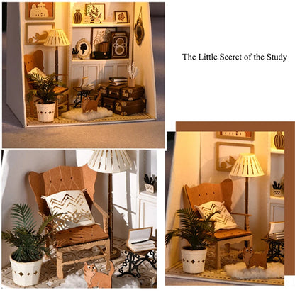 Maison de course l'inventaire en bois avec lumières LED, maison de beurre casa, mini kit de bricolage, assemblage de meubles, jouets de chambre exécutifs, 3D, bricolage