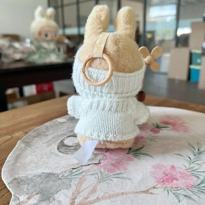 New Doll Clothes Pendant Set, LABUBU Bear Hat Love Sweater Set, DIY Doll Accessories, Funny and Cute Baby Clothes, Christmas Gifts