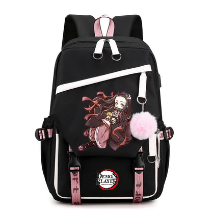 Démon Slayer sac à dos adolescente garçon retour à l'école sac à dos enfants sac d'école femmes sac à dos toile loisirs dessin animé Mochilas