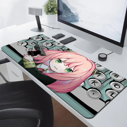 Anya Forger Mouse Pad (Spy×Family) - 900x400mm Non-Slip - Kawaii Anime Design - Office/Gaming (Reinforced Edge)