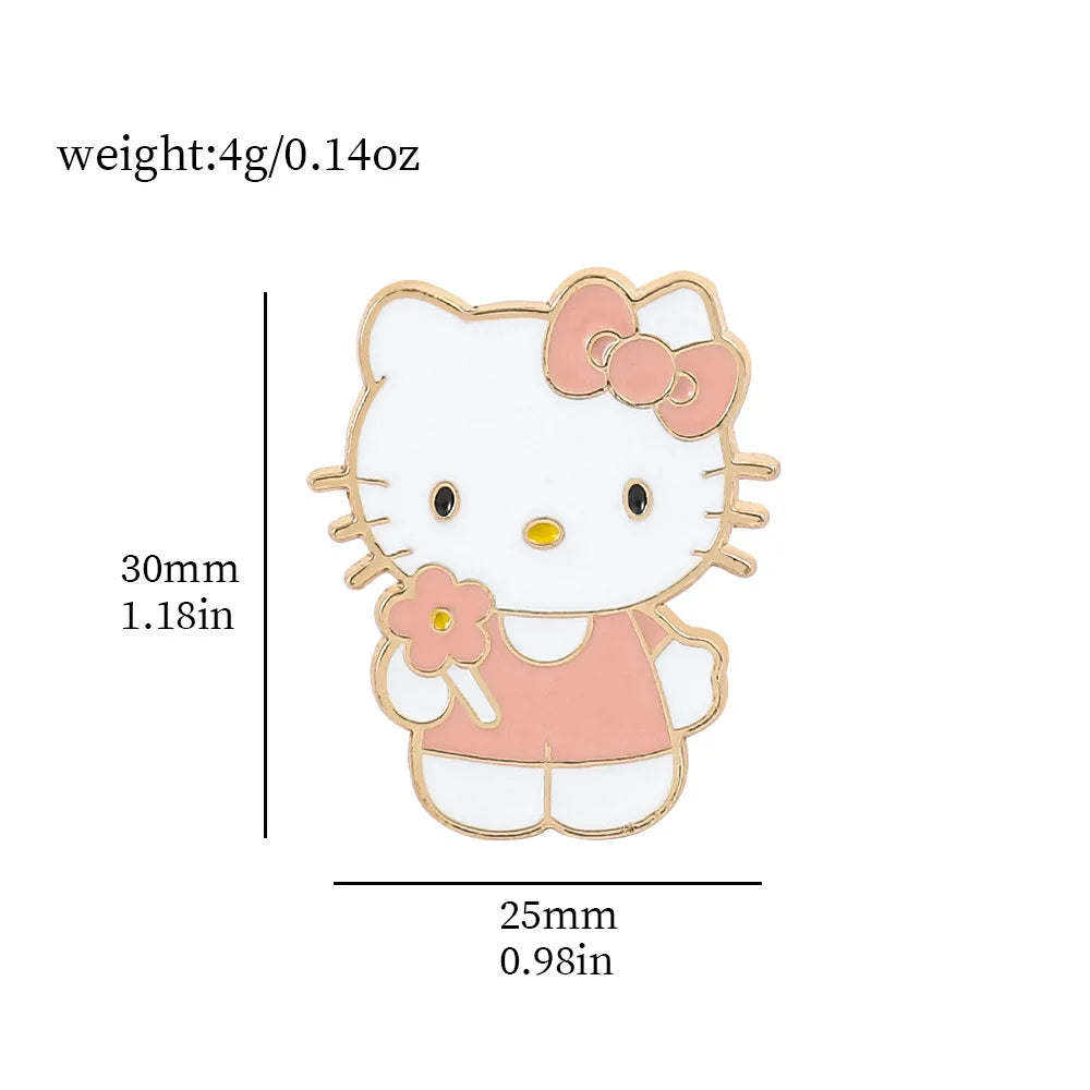 Sanrio Hello Kitty mignon Kit chat épinglettes pour sacs à dos broches pour femmes émail broche cadeau mode bijoux accessoires