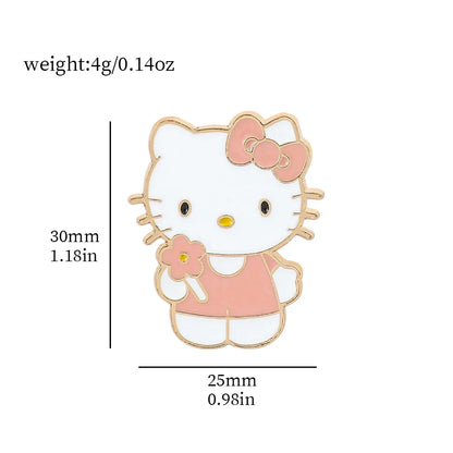Sanrio Hello Kitty mignon Kit chat épinglettes pour sacs à dos broches pour femmes émail broche cadeau mode bijoux accessoires
