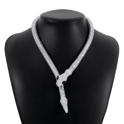 KMVEXO – collier magnétique serpent en cristal Punk pour femmes, chaîne serpent magnétique sur le cou, ras du cou, bijoux féminins, cadeau de concours de fête, 2023