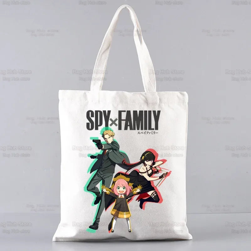 Spy X Family Shopper sac impression toile Anime Kawaii Anya Forger sac fourre-tout sacs à main SPYFAMILY femmes sac Harajuku sacs à bandoulière