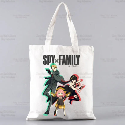Spy X Family Shopper sac impression toile Anime Kawaii Anya Forger sac fourre-tout sacs à main SPYFAMILY femmes sac Harajuku sacs à bandoulière