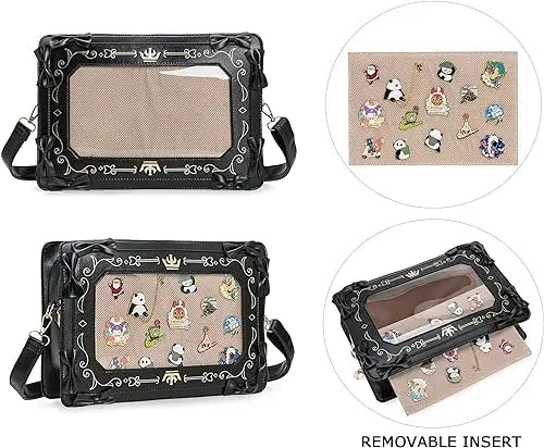 Lolita Itabag Shoulder Bag - Japanese Kawaii Style - Women's PU Leather - Customizable with Badges (DIY) - For Cosplay &amp; Daily