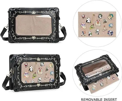 Lolita Itabag Shoulder Bag - Japanese Kawaii Style - Women's PU Leather - Customizable with Badges (DIY) - For Cosplay &amp; Daily