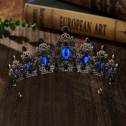 Couronne en cristal pour femme, diadème pour patients, bande de sauna en biscuits, bijoux pour cheveux, couronne de fête Queen, robe de mariée, accessoires pour cheveux, cadeau