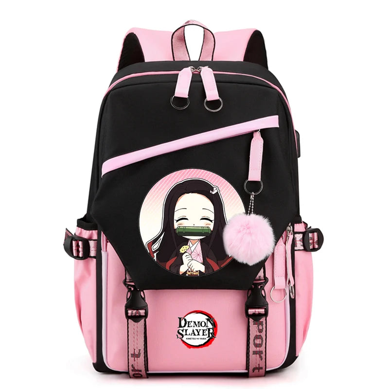 Démon Slayer sac à dos adolescente garçon retour à l'école sac à dos enfants sac d'école femmes sac à dos toile loisirs dessin animé Mochilas
