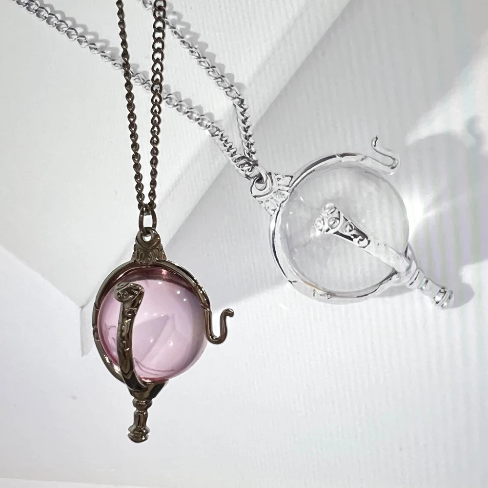 Coeur de Kandrakar Pendentif en cristal rose Mode innovante Dessin animé romantique W.I.T.C.H. Bijoux Cadeaux de rêves d'enfance