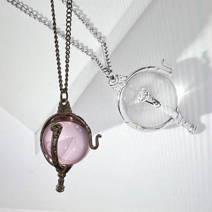 Coeur de Kandrakar Pendentif en cristal rose Mode innovante Dessin animé romantique W.I.T.C.H. Bijoux Cadeaux de rêves d'enfance