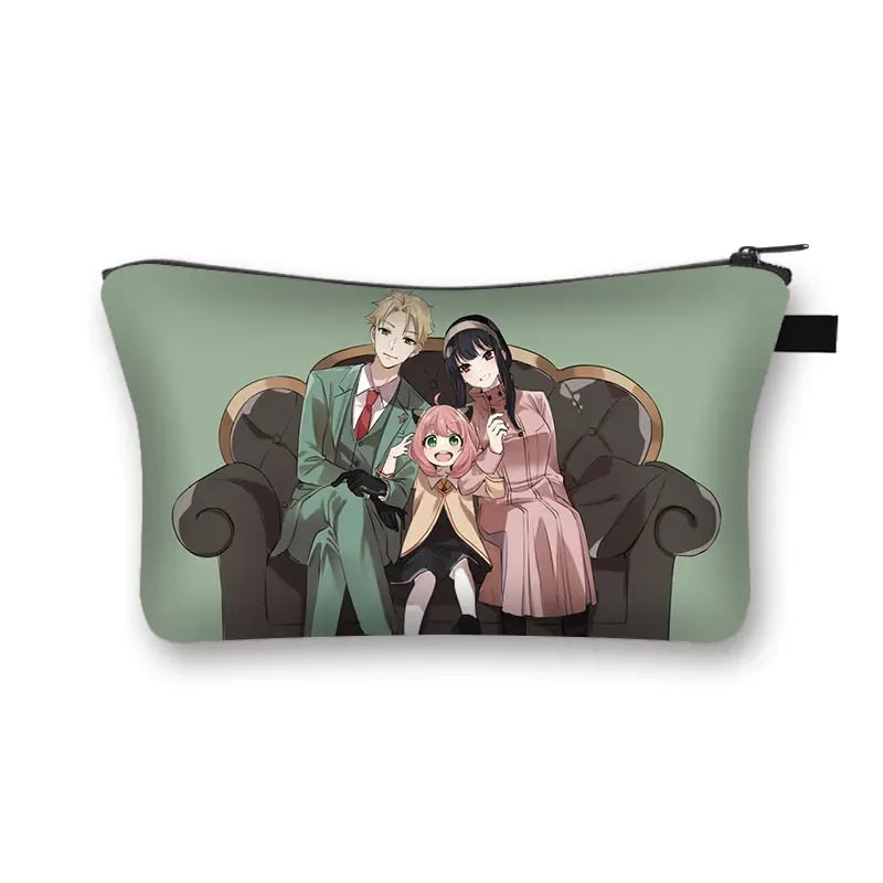 Spy X Anime Family Cosmetic Bag for Women Small Lipstick Holder Powder Jewelry Makeup Gift Harajuku Spy Family