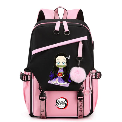 Démon Slayer sac à dos adolescente garçon retour à l'école sac à dos enfants sac d'école femmes sac à dos toile loisirs dessin animé Mochilas