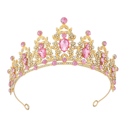 Couronne en cristal pour femme, diadème pour patients, bande de sauna en biscuits, bijoux pour cheveux, couronne de fête Queen, robe de mariée, accessoires pour cheveux, cadeau