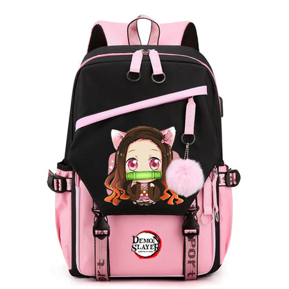 Démon Slayer sac à dos adolescente garçon retour à l'école sac à dos enfants sac d'école femmes sac à dos toile loisirs dessin animé Mochilas