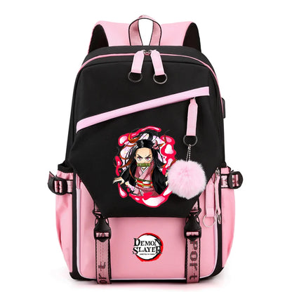 Démon Slayer sac à dos adolescente garçon retour à l'école sac à dos enfants sac d'école femmes sac à dos toile loisirs dessin animé Mochilas