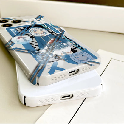 Coque de téléphone pour IPhone 16 15 14 13 12 11 Plus Pro Max Mini, Film rigide HD brillant, coque de dessin animé g-awr g- gura