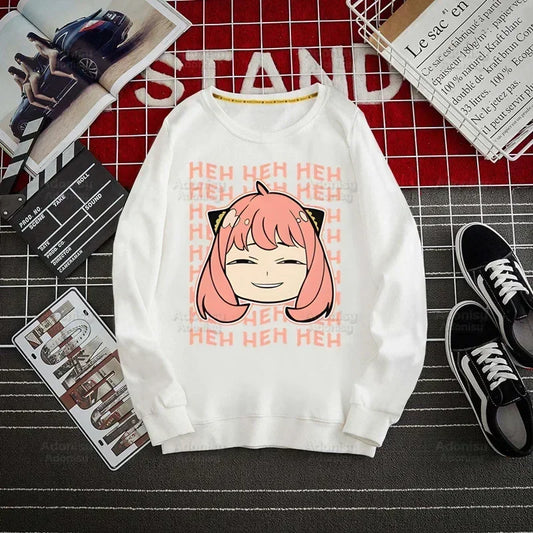Spy Family Men's Hoodie, Spy X, Yor Forger, PVD, Loid Forger Bond, Harajuku Sweater, Anya Smug, Casual Clothing