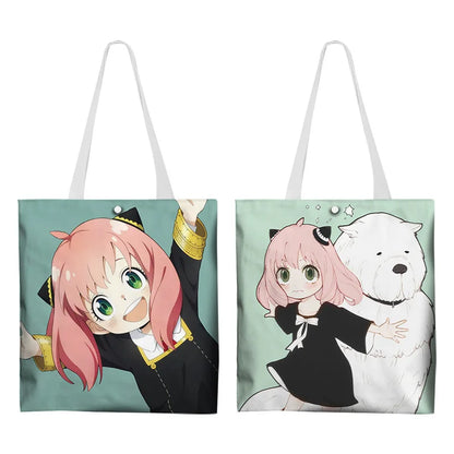 Sac Fourre-Tout Anime Spy x Family - Anya Forger - Sac à Bandoulière Coloré en Toile pour Filles