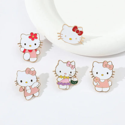 Sanrio Hello Kitty mignon Kit chat épinglettes pour sacs à dos broches pour femmes émail broche cadeau mode bijoux accessoires