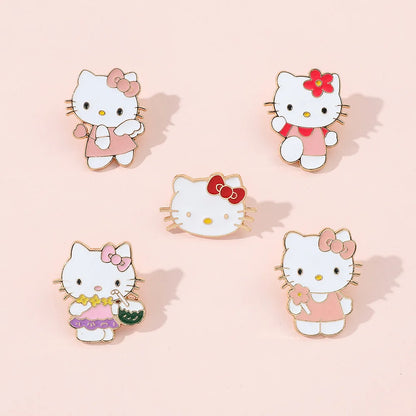 Sanrio Hello Kitty mignon Kit chat épinglettes pour sacs à dos broches pour femmes émail broche cadeau mode bijoux accessoires