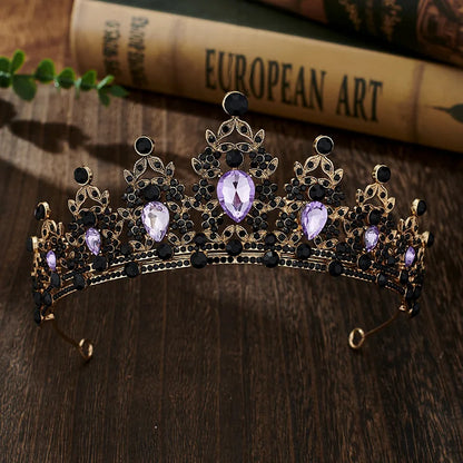 Couronne en cristal pour femme, diadème pour patients, bande de sauna en biscuits, bijoux pour cheveux, couronne de fête Queen, robe de mariée, accessoires pour cheveux, cadeau