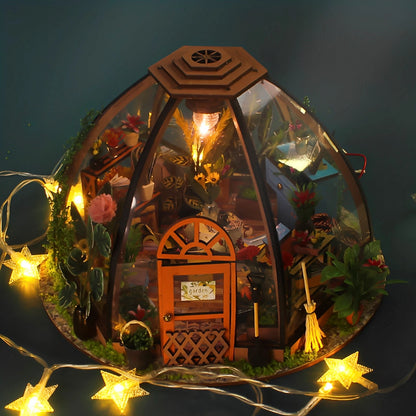 Kit de Maison Miniature avec Lumière LED, Modèle de Course Créatif avec Meubles, 3D, Cadeaux Faits à la Main pour Adultes