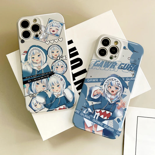 Coque de téléphone pour IPhone 16 15 14 13 12 11 Plus Pro Max Mini, Film rigide HD brillant, coque de dessin animé g-awr g- gura