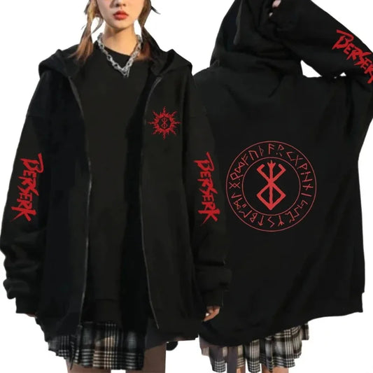 Japonais Berserk Anime sweat à capuche Guts yeux Manga sweats à capuche Harajuku manches longues sweat Hip Hop garçon fille vêtements manteau d'extérieur