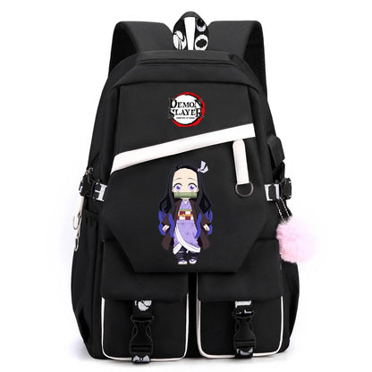 Sac à Dos Demon Slayer - Cartable Anime pour Collège/Lycée - Idée Cadeau Ados