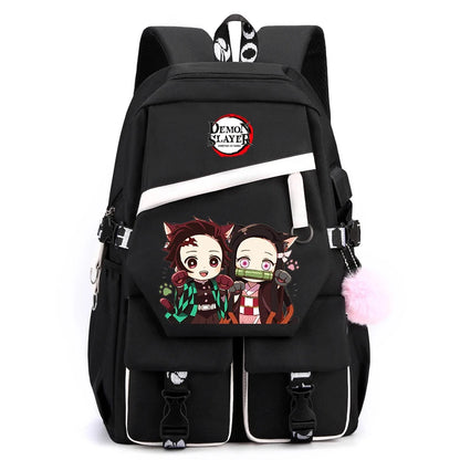 Sac à Dos Demon Slayer - Cartable Anime pour Collège/Lycée - Idée Cadeau Ados