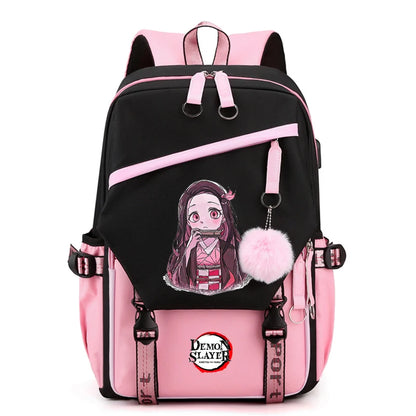 Démon Slayer sac à dos adolescente garçon retour à l'école sac à dos enfants sac d'école femmes sac à dos toile loisirs dessin animé Mochilas