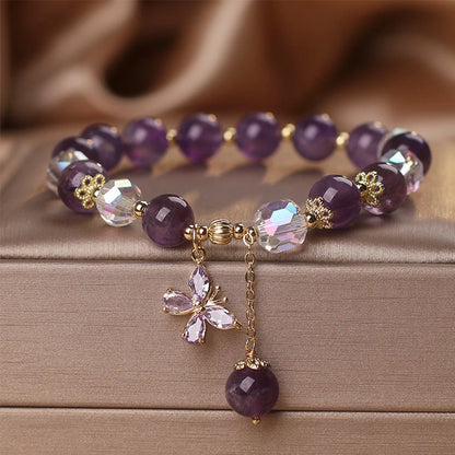 ZAKOL – Bracelet à breloques en Zircon pour femmes et filles, perles de cristal violettes exquises, bijoux d'anniversaire mignons, accessoires, cadeaux