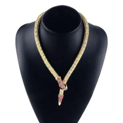 KMVEXO – collier magnétique serpent en cristal Punk pour femmes, chaîne serpent magnétique sur le cou, ras du cou, bijoux féminins, cadeau de concours de fête, 2023
