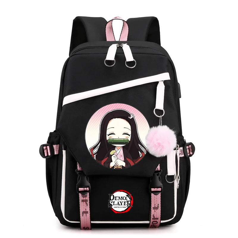 Démon Slayer sac à dos adolescente garçon retour à l'école sac à dos enfants sac d'école femmes sac à dos toile loisirs dessin animé Mochilas