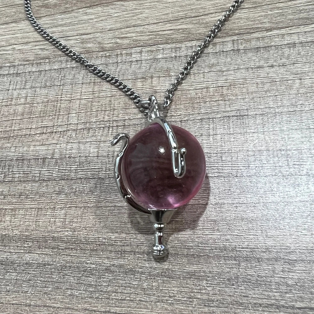Coeur de Kandrakar Pendentif en cristal rose Mode innovante Dessin animé romantique W.I.T.C.H. Bijoux Cadeaux de rêves d'enfance