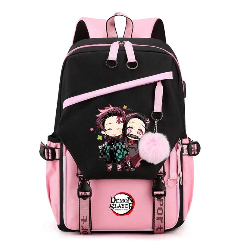 Démon Slayer sac à dos adolescente garçon retour à l'école sac à dos enfants sac d'école femmes sac à dos toile loisirs dessin animé Mochilas