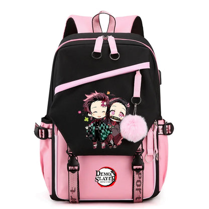 Démon Slayer sac à dos adolescente garçon retour à l'école sac à dos enfants sac d'école femmes sac à dos toile loisirs dessin animé Mochilas