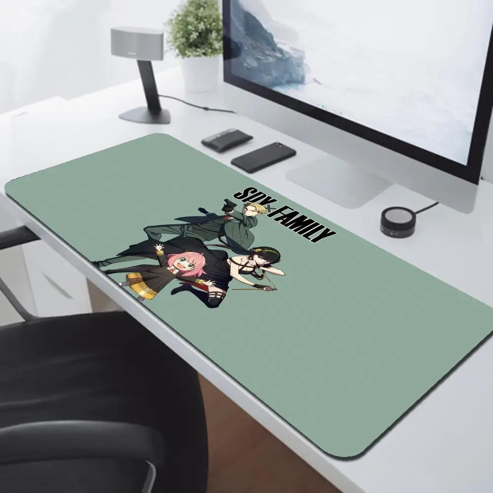 Anya Forger Kawaii Anime Spy X Family Mausepad Media Natural Rubber Non-Slip Desk Mouse Pad Large Locking Edge 900x400