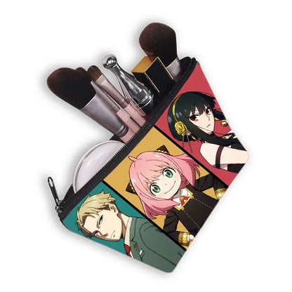Spy X Anime Family Cosmetic Bag for Women Small Lipstick Holder Powder Jewelry Makeup Gift Harajuku Spy Family