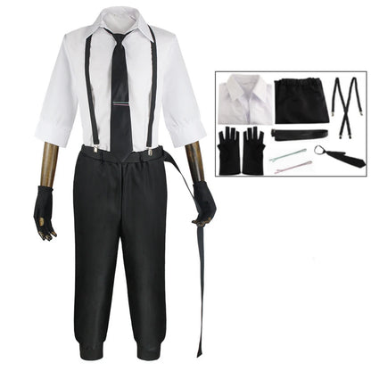 Anime Bungo Stray Dogs Cosplay Costume, Sweat-shirt, Chemise, Sangle, Pantalon, Uniforme, ixd'Halloween, Atsushi, Nakajima, Kostum