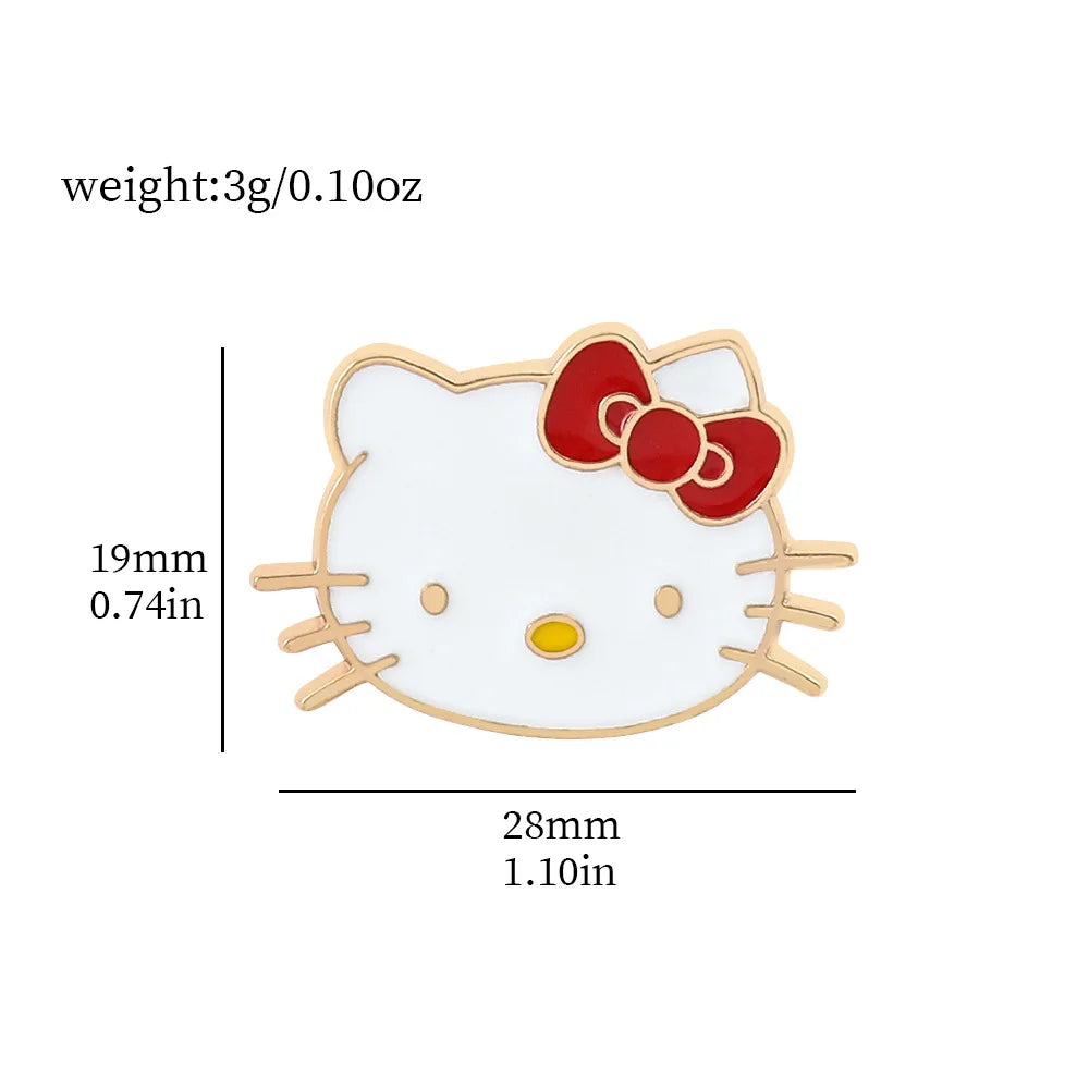 Sanrio Hello Kitty mignon Kit chat épinglettes pour sacs à dos broches pour femmes émail broche cadeau mode bijoux accessoires