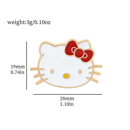 Sanrio Hello Kitty mignon Kit chat épinglettes pour sacs à dos broches pour femmes émail broche cadeau mode bijoux accessoires