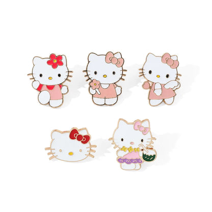 Sanrio Hello Kitty mignon Kit chat épinglettes pour sacs à dos broches pour femmes émail broche cadeau mode bijoux accessoires