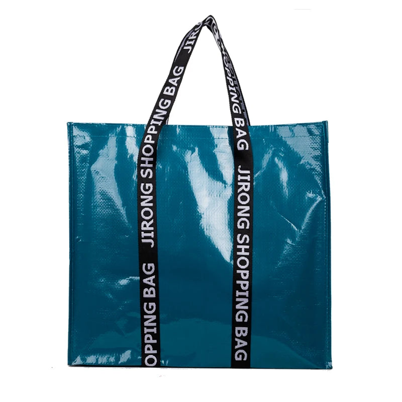 Sac de courses tissé PP couleur, fourre-tout pliable et réutilisable, pochette pliante de voyage, sac de rangement de salle de bain Non tissé, nouvelle collection
