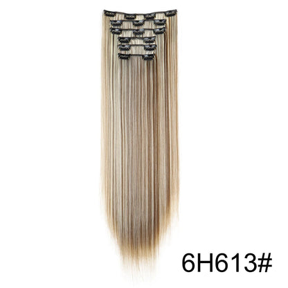WIGSIN – Extension capillaire synthétique de 24 pouces, postiche longue et lisse en Fiber résistante à la chaleur, noire, brune, blonde, 6 pièces, pour femmes