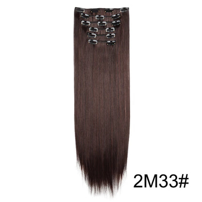 WIGSIN – Extension capillaire synthétique de 24 pouces, postiche longue et lisse en Fiber résistante à la chaleur, noire, brune, blonde, 6 pièces, pour femmes