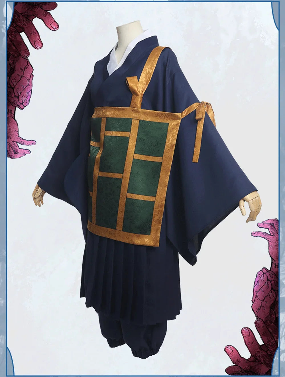 Jujutsu Kaisen Geto SuNAFTA u Cosplay Costume, Black Blue Kimono, Uniform Sв, Anime Everthe, Halloween Costumes for Women and Men