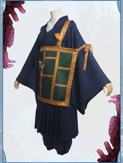 Jujutsu Kaisen Geto SuNAFTA u Cosplay Costume, Black Blue Kimono, Uniform Sв, Anime Everthe, Halloween Costumes for Women and Men